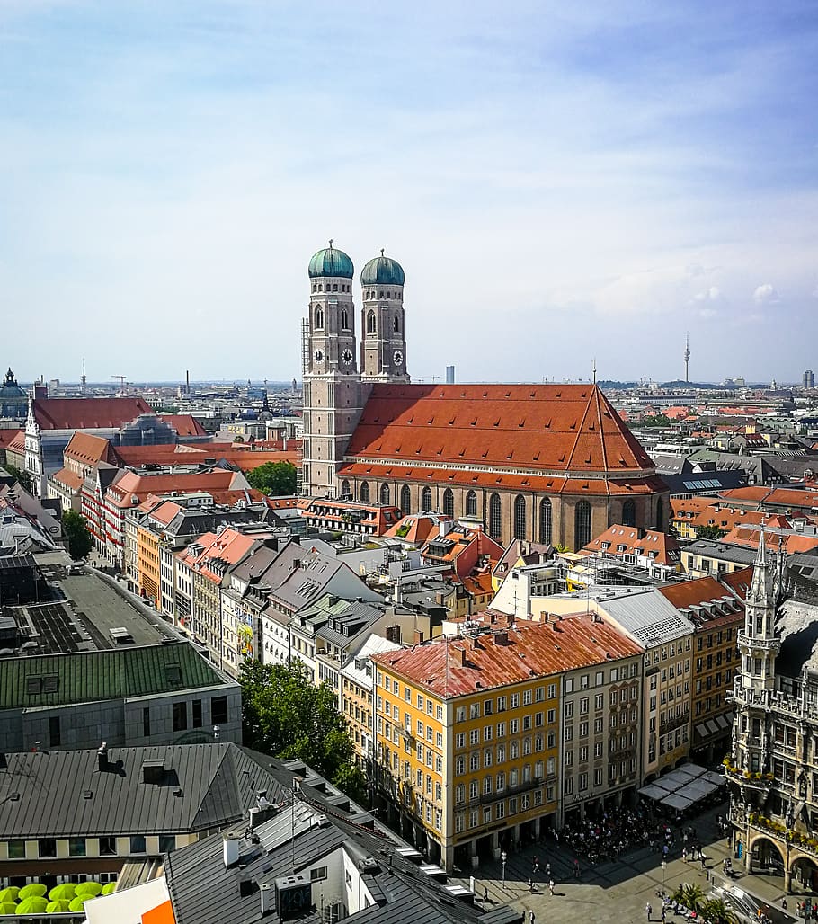 munich, bavaria, germany, building, city, architecture, places of interest, state, church, frauenkirche