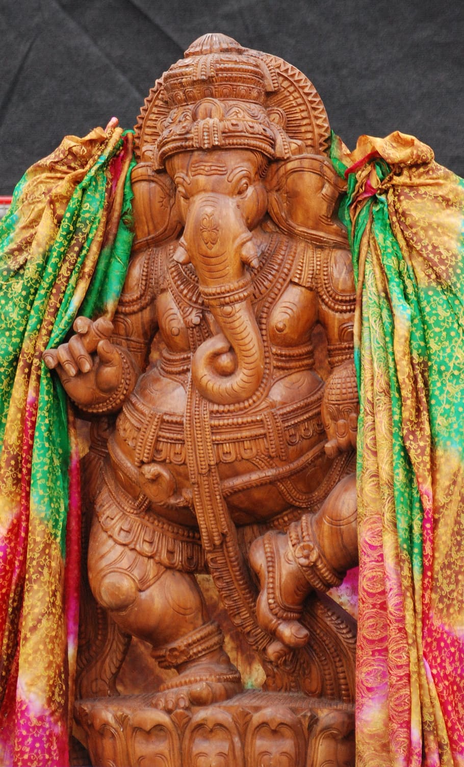 señor ganesha estatua, ganesha, elefante, hinduismo, dios, asiático, indio, religión, arte y artesanía, primer plano