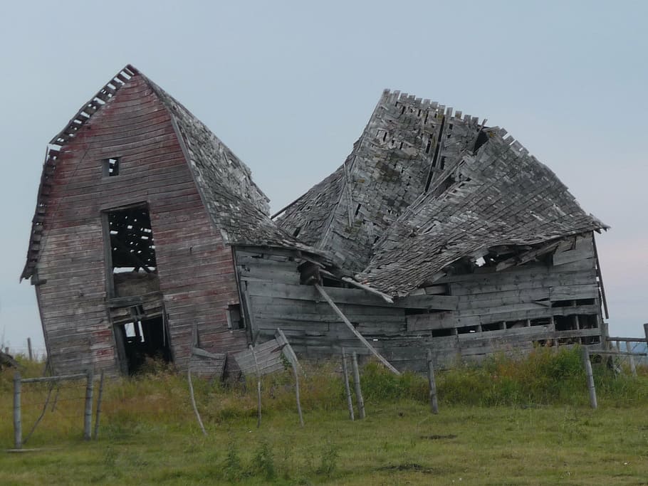 barn, scale, decay, wood, home, hut, old, broken, break up, lapsed