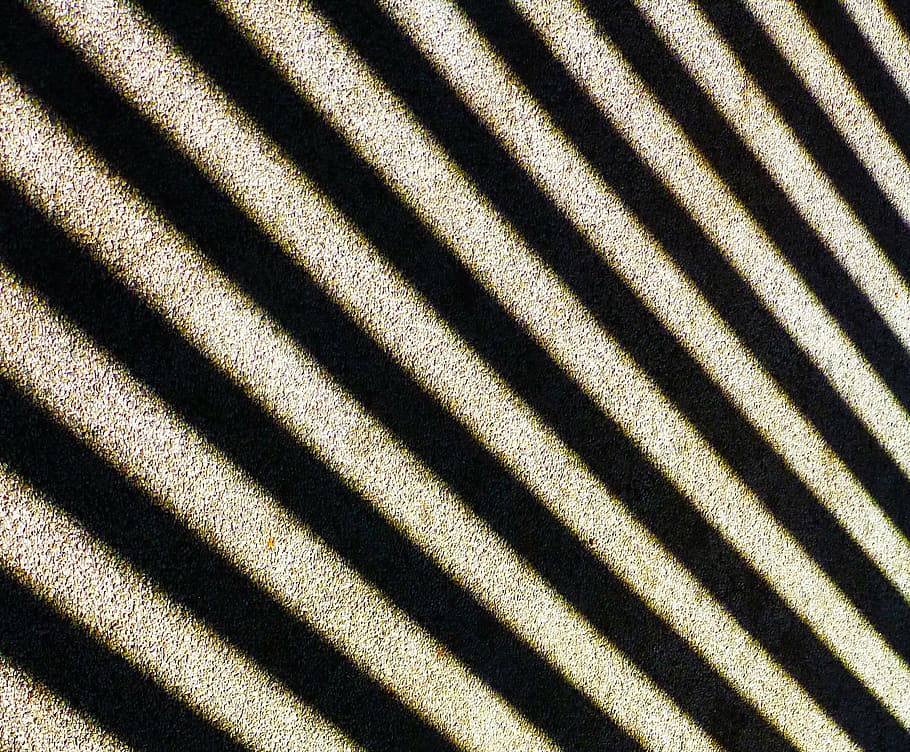 black and white, pattern, stripes, black, patterned, lines, sunlight, bright, wall, shadows