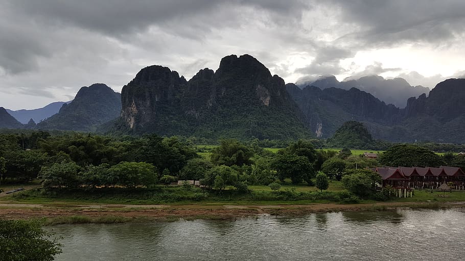 laos, mountain, river, the river, nature, landscape, scenery, travel, tourism, asia