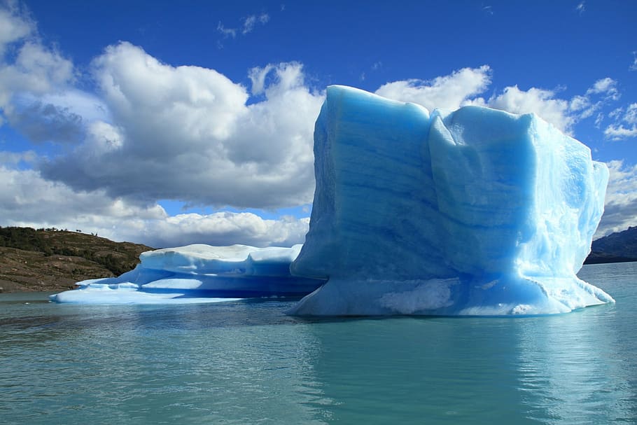es, air, gletser, dingin, arktik, suhu dingin, alam, musim dingin, pencairan, di luar ruangan