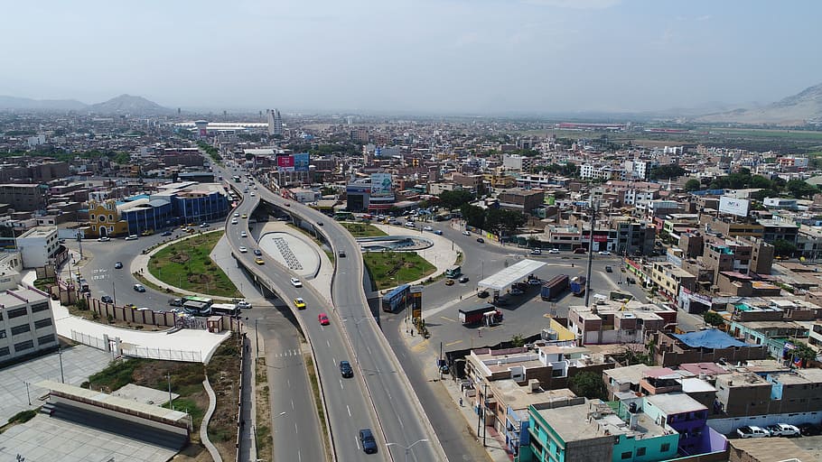 Bypass, Grau, Trujillo Peru, paisagem urbana, cena urbana, vista aérea, cidade, arquitetura, edifício Exterior, construído Estrutura