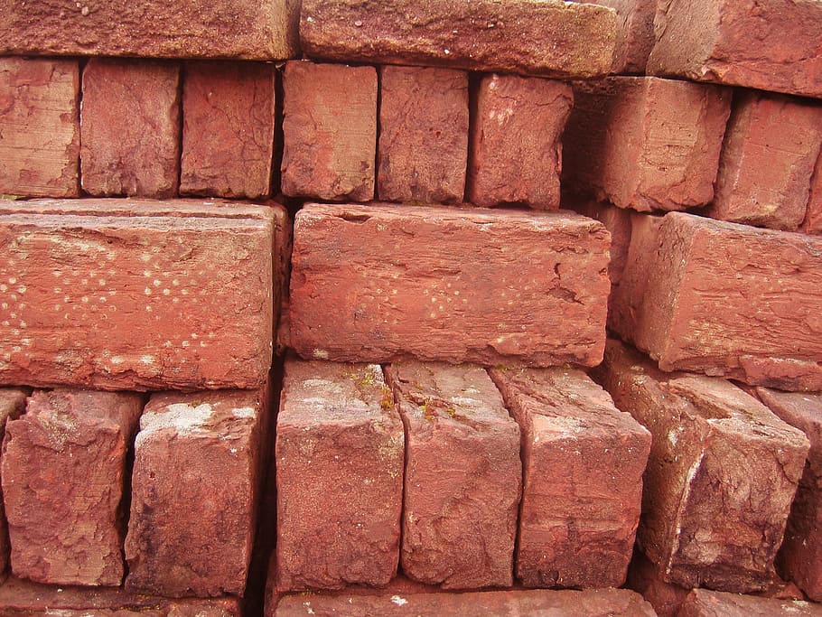stacked, brown, bricks close-up photography, Stones, Clinker, Sand, Stone, Stack, sand stone, layered