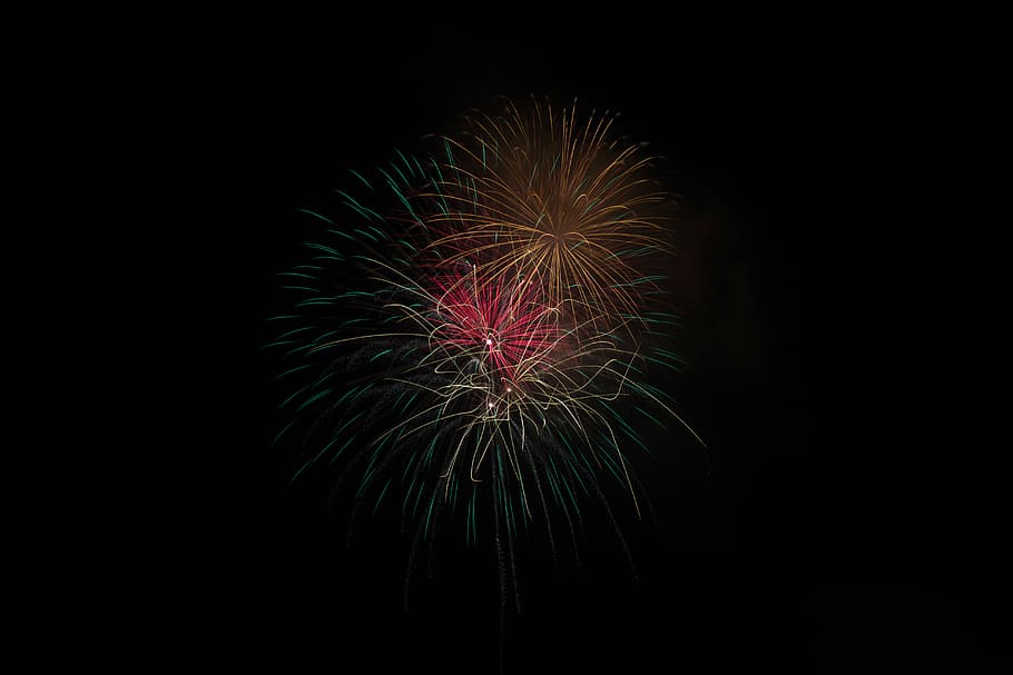 assorted-color fireworks, nighttime, dark, night, fireworks, light, party, celebration, exploding, fire - Natural Phenomenon