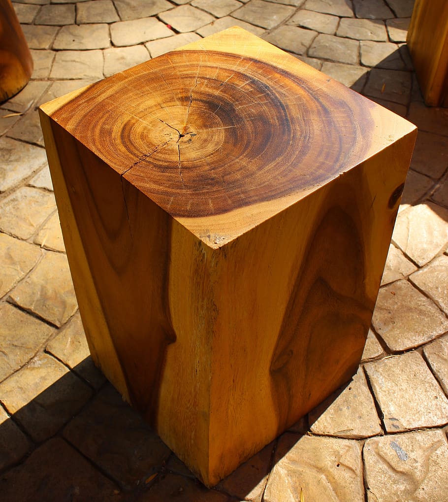 木材, ブロック, 木製, キューブ, 木製ブロック, 座席, 茶色, 形状, デザイン, 正方形