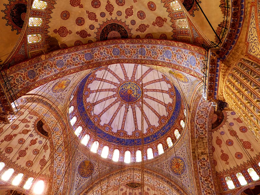 istanbul, turkey, mosque, blue mosque, historically, minaret, park, dome, allah, islam