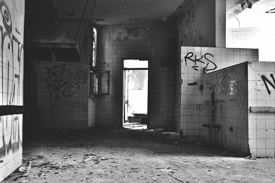 lost places, haludovo, mood, morbid, destruction, atmosphere, abandoned, architecture, built structure, graffiti