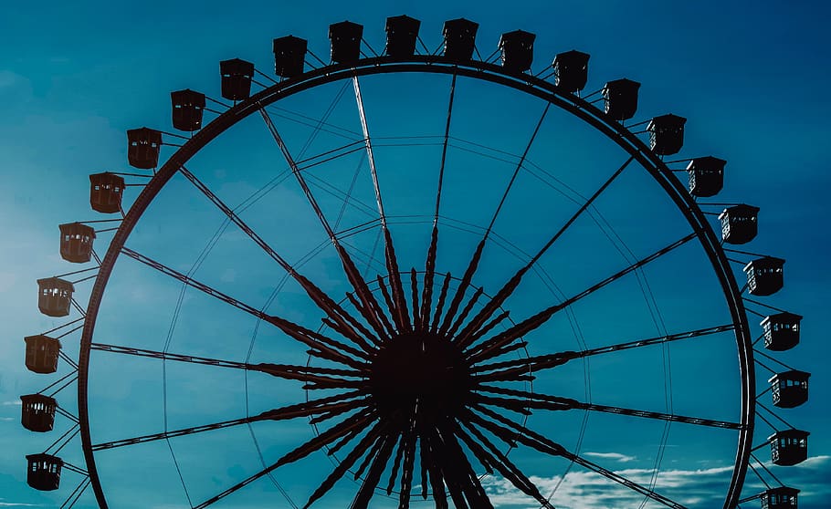 ferris wheel, year market, folk festival, fairground, pleasure, rides, ride, fun, arts culture and entertainment, amusement park