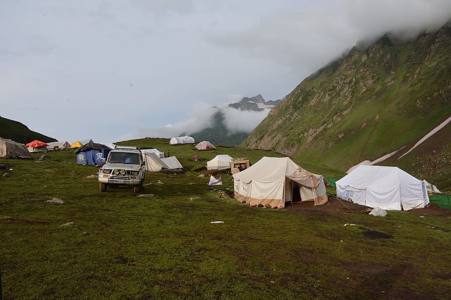 camping, ratti gali, pakistan, kashmir, neelam valley, adventure, sky, cloud - sky, mountain, environment