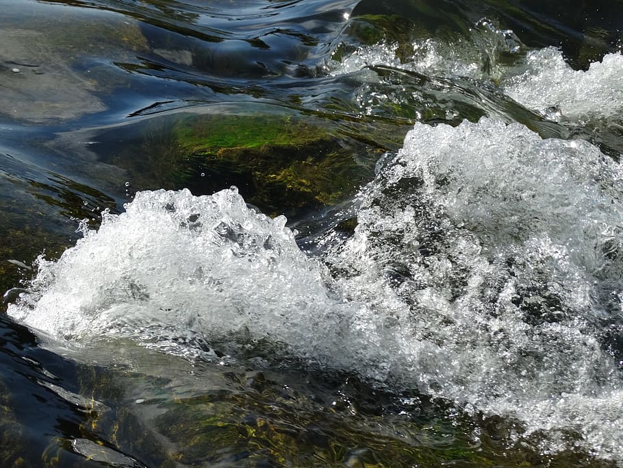 Water, Bubbly, River, Bach, Waters, nature, creek, motion, blurred motion, outdoors