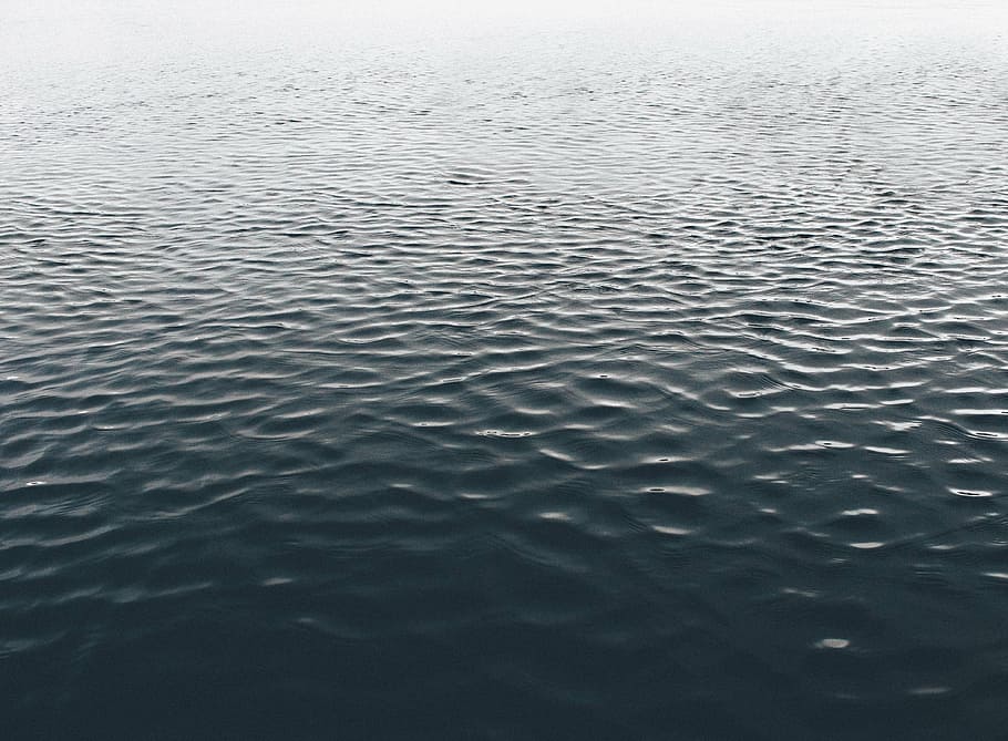 gray sea, sea, ocean, water, wave, nature, backgrounds, reflection, lake, ripple