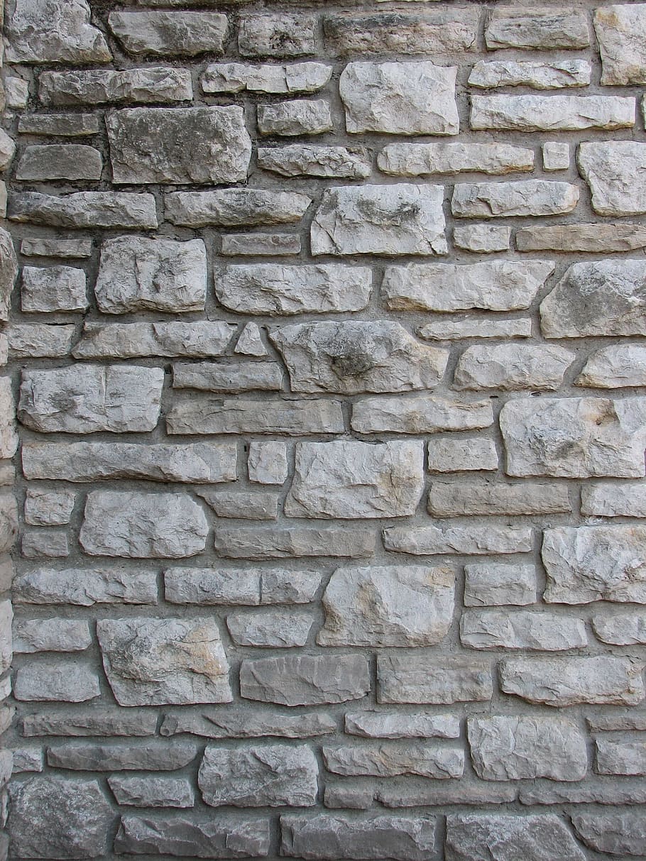 gray concrete bricks, Bricks, Wall, Background, Hard, construction, concrete, cement, rocks, masonry