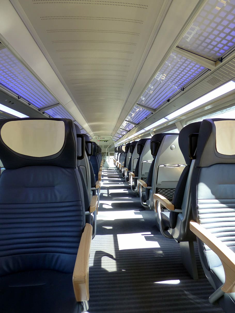 train, first class, compartment, wagon, passenger compartment, travel, transportation, mode of transportation, vehicle interior, seat