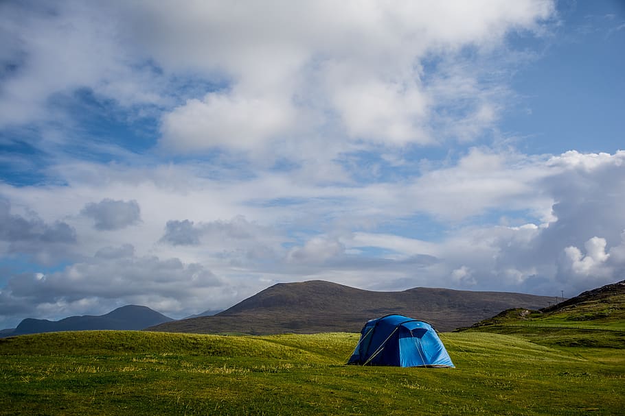 tent, scotland, camping, travel, nature, cloud - sky, sky, mountain, scenics - nature, beauty in nature