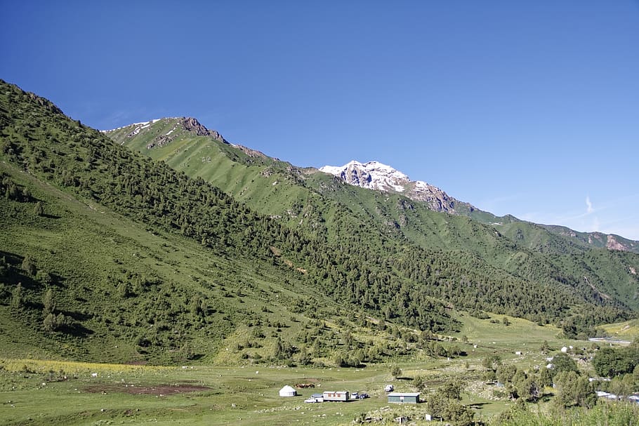quirguistão, vale chychkan, vale tschytschkan, vale, montanhas, cordilheira suusamyrtoo, cordilheira, paisagem, natureza, neve
