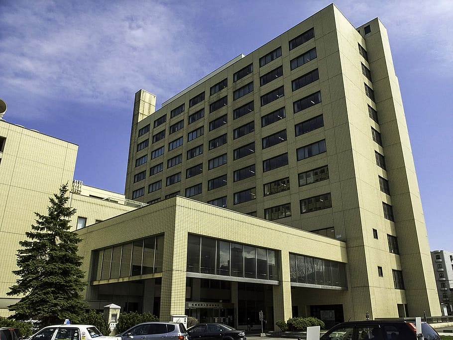 sapporo, medical, Sapporo Medical University, University Hospital, Japan, building, hospital, public domain, sapparo, university