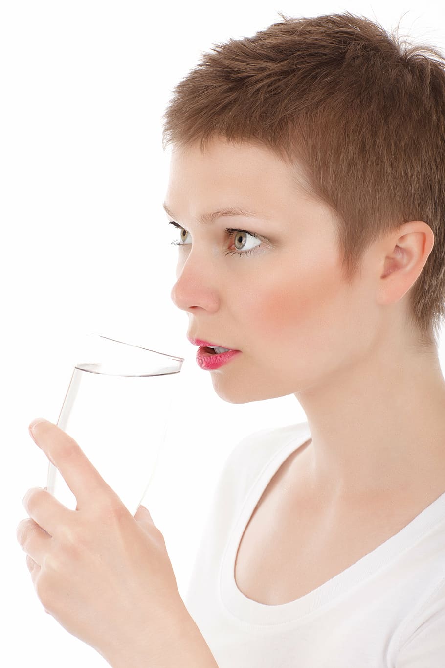 woman drinking, glass, water, clean, drink, face, female, fitness, girl, health