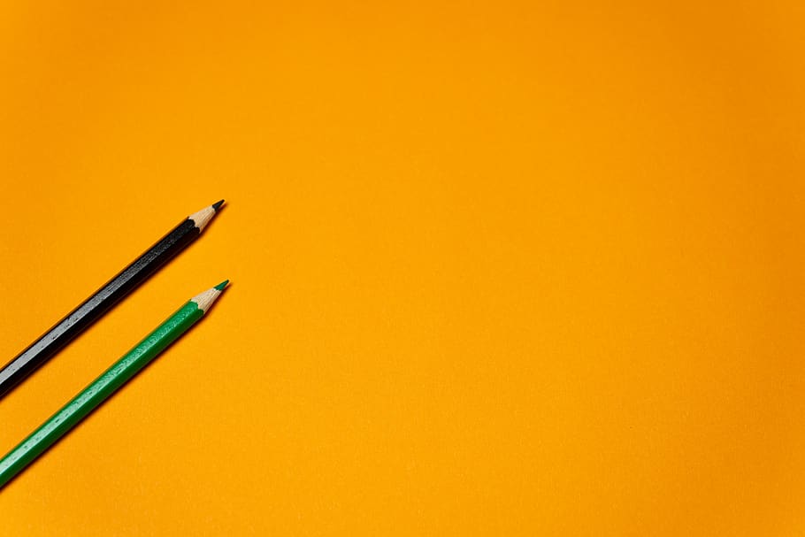 colored pencil, yellow, paint, blue, pens, orange, draw, color, art, school