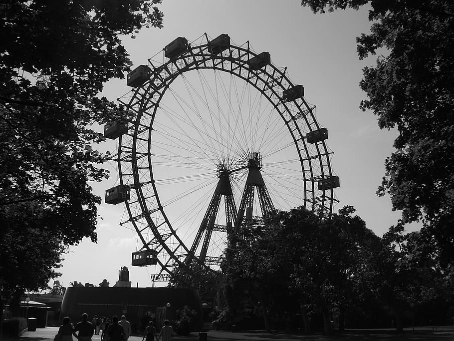 riesenrad, vienna, funfair, amusement parks, romantic, fun, ferris wheel, joust, tourism, austria