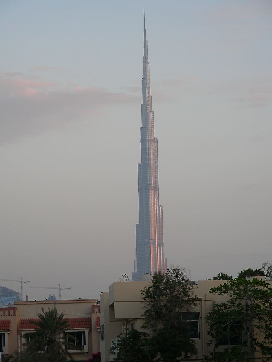 Burj Khalifa, Dubai, Pencakar Langit, bangunan, tinggi, tertinggi, struktur, lanskap kota, perkotaan, uae