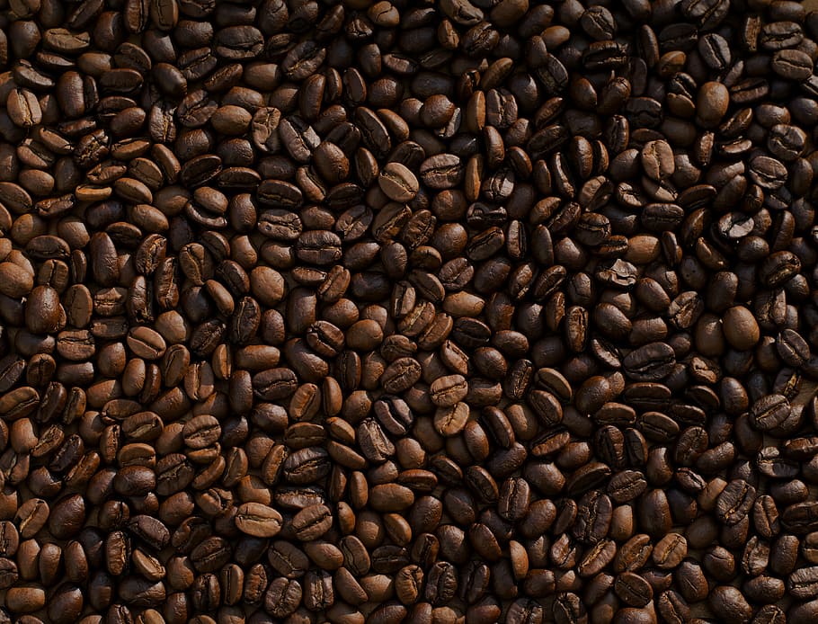 bunch, coffee grains, close, coffee, beans, roasted coffee bean, coffee - drink, espresso, backgrounds, full frame