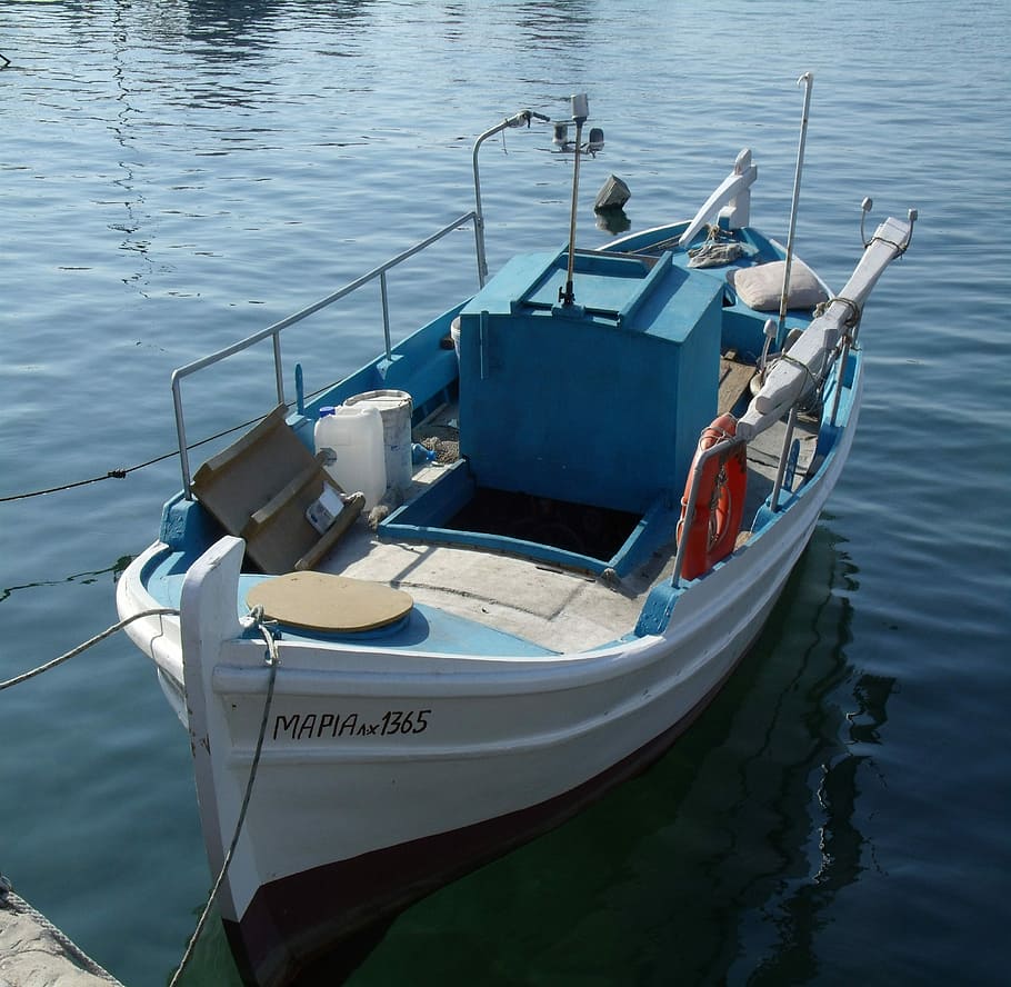 fishing boat, port, summer vacation, venetian port, crete, nautical vessel, water, mode of transportation, transportation, moored
