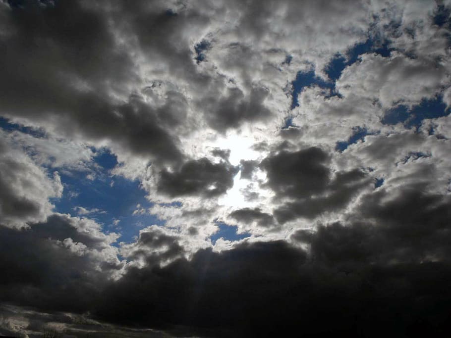 the sky, the clouds, sky, panorama, dark blue, outdoors, cloud - sky, cloudscape, storm, dramatic sky