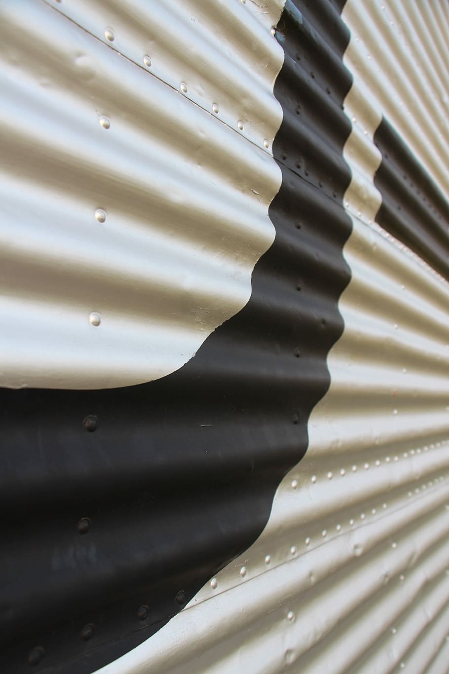Aircraft, Sheet, Corrugated, Ju-52, corrugated sheet, backgrounds, abstract, metal, industry, close-up