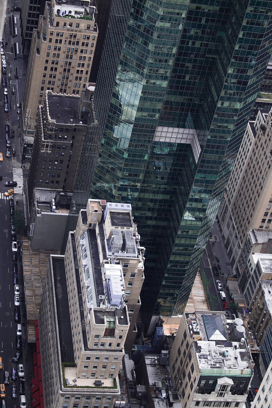 Nova York, NYC, cidade, urbano, centro da cidade, arquitetura, edifícios, arranha-céus, telhados, estrutura construída
