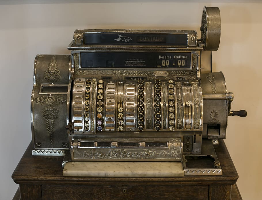 Register, Machine, Vintage, Old, machine register, machine, antiques, box register, old adornment, collector, cash register