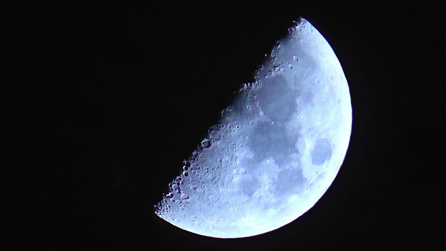 bulan, bulan demi malam, satelit alami bumi, benturan kawah, bergerak, berputar, tembakan jarak jauh, detail, ruang, astronomi