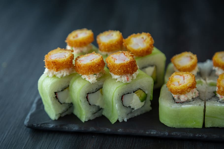 sushi, comida, arroz, japonés, delicioso, tradicional, cocina, pescado, comer, asia