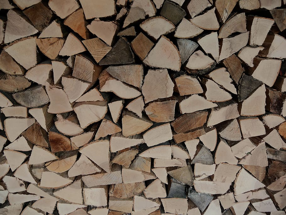 wood, firewood, beech, oak, split, stack, stacked, dry, storage, timber