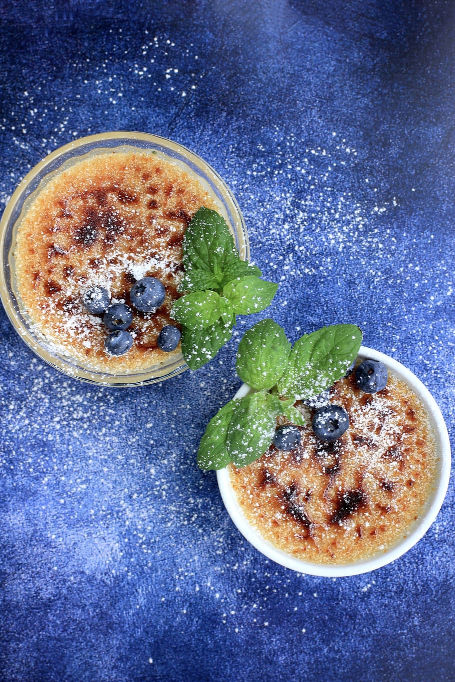 creme brulee, creamy, dessert, food, food and drink, freshness, healthy eating, fruit, indoors, directly above