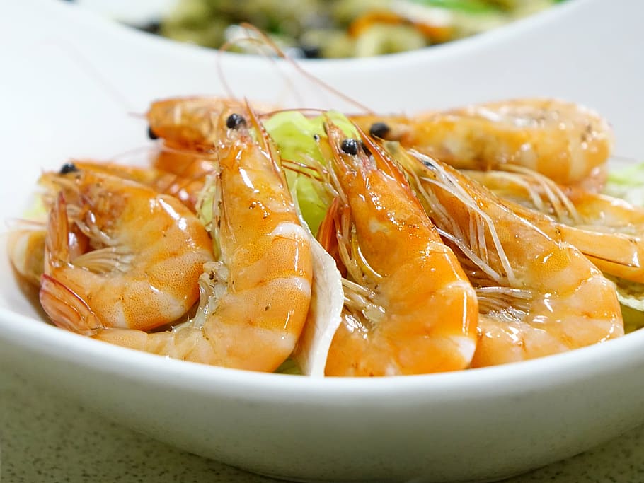 prawns, steamed, seafood, restaurant, fresh, chinese, food, shrimp, delicious, gourmet