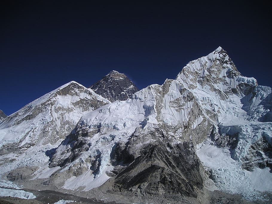 비 ign 트 사진, 산 알프스, 네팔, 히말라야, 산, 에베레스트 산, pt, 눈, 추운 온도, 겨울