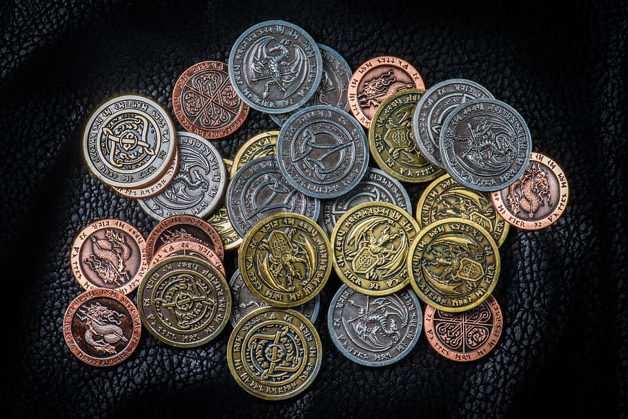 Rpg, Larp, Token Coins, rpg coins, larp coins, atique coins, coin, currency, finance, wealth