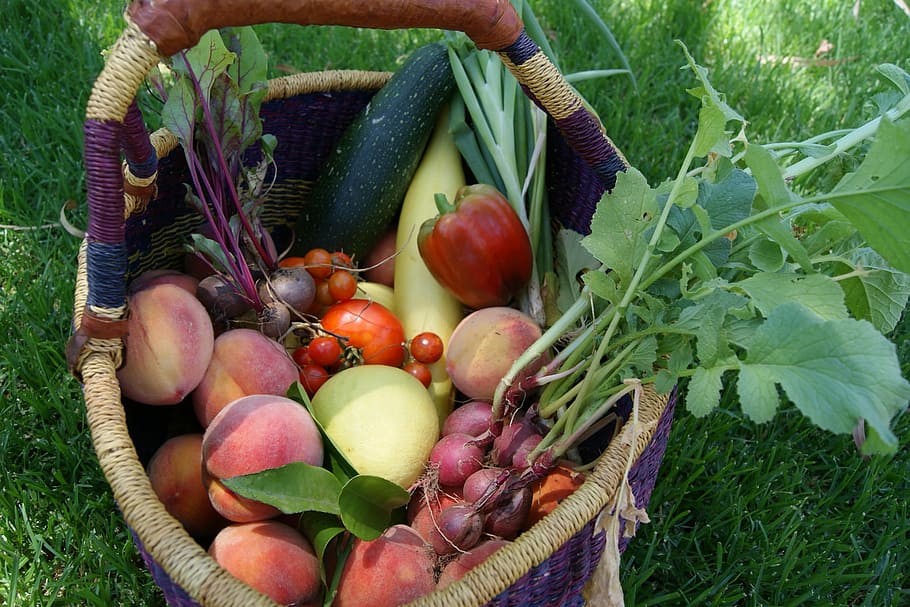 Verduras, Producir, Frescas, verduras frescas, canasta, alimentos y bebidas, frescura, alimentación saludable, orgánico, comida y bebida
