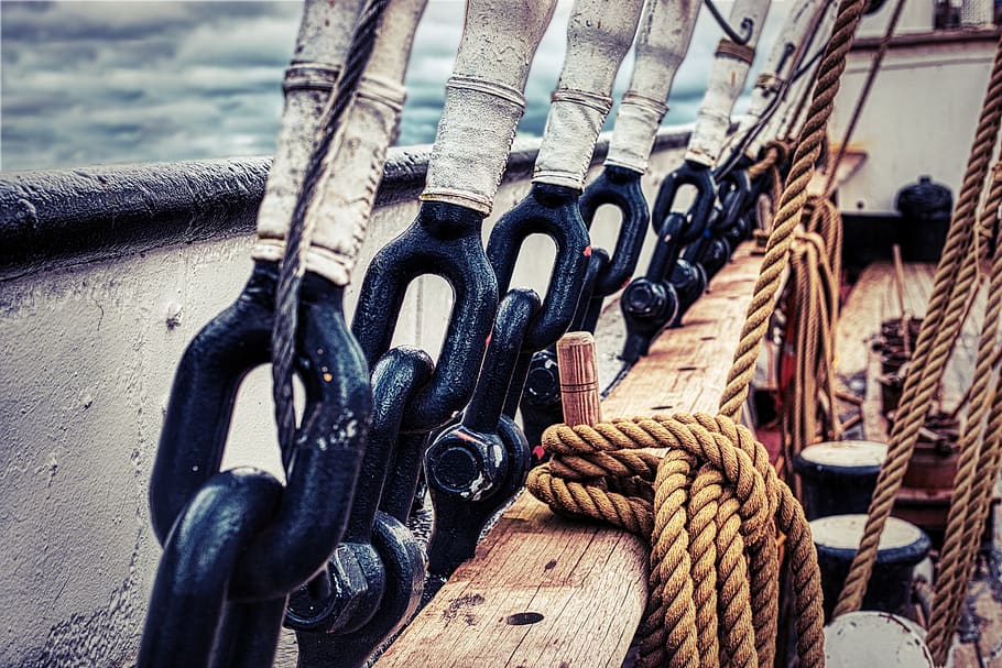 ship, rigging, rope, sailing, nautical, vessel, maritime, sail, wind, marine