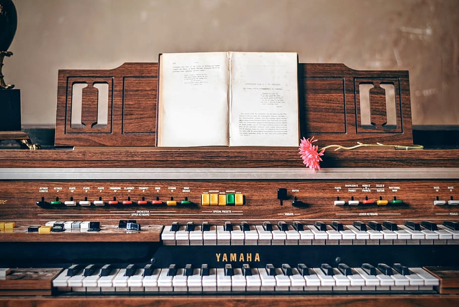 piano, keyboard, music, instrument, book, notes, lyrics, song, musical equipment, musical instrument