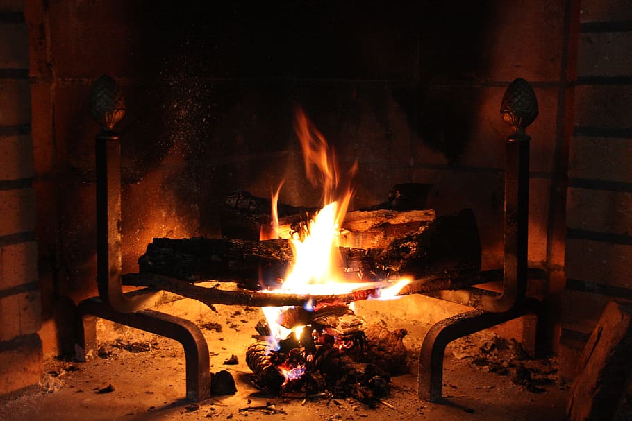 fire, fireplace, flames, stoke, hot, burning, heat - temperature, flame, fire - natural phenomenon, firewood