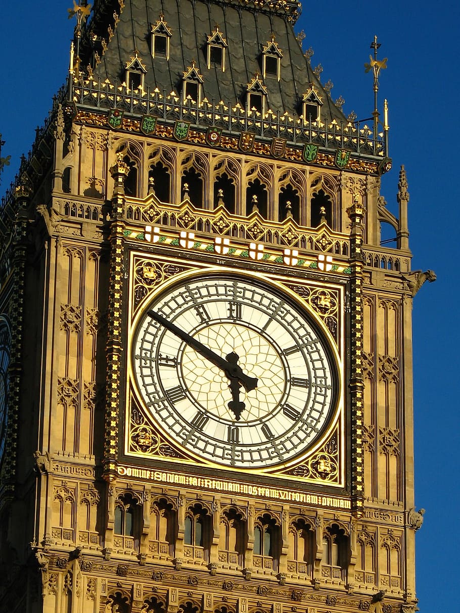 런던, 빅 벤, 시계, 의회, 건축물, 건물 외관, 여행 목적지, 건물, 탑, 낮은 각도보기