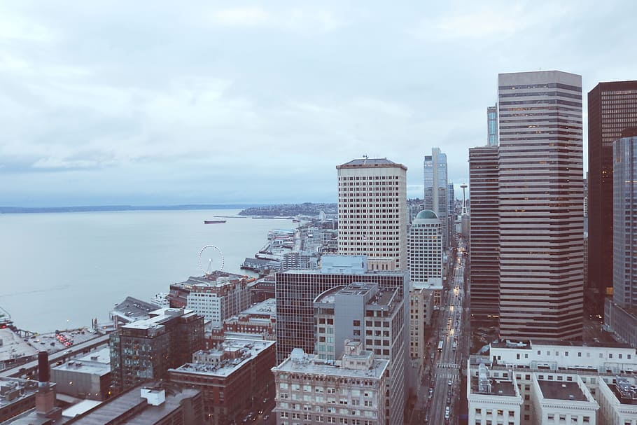 Seattle, City, Skyline, Washington, cityscape, urban, america, architecture, usa, downtown