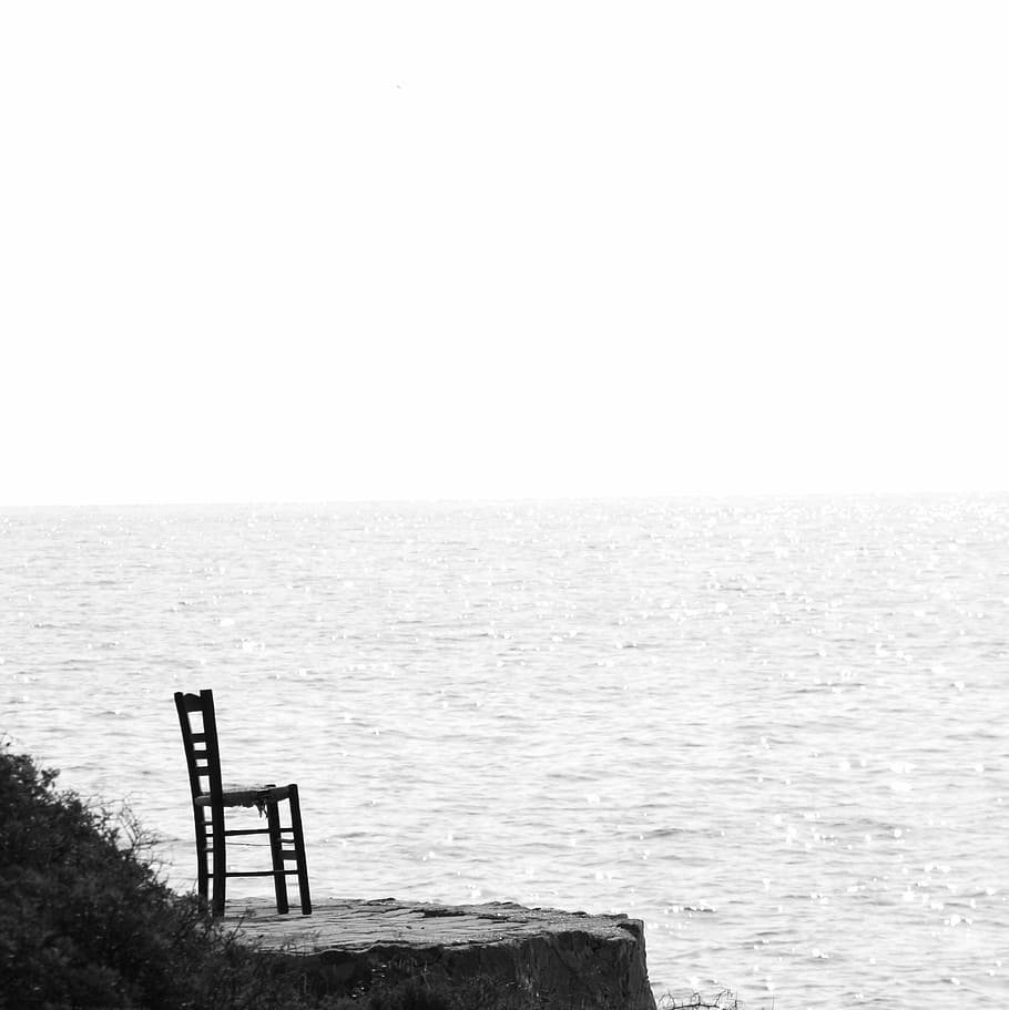 Contemplación, paisaje, paz mental, mar, espacio de copia, tranquilidad, horizonte sobre el agua, escena tranquila, vacía, agua