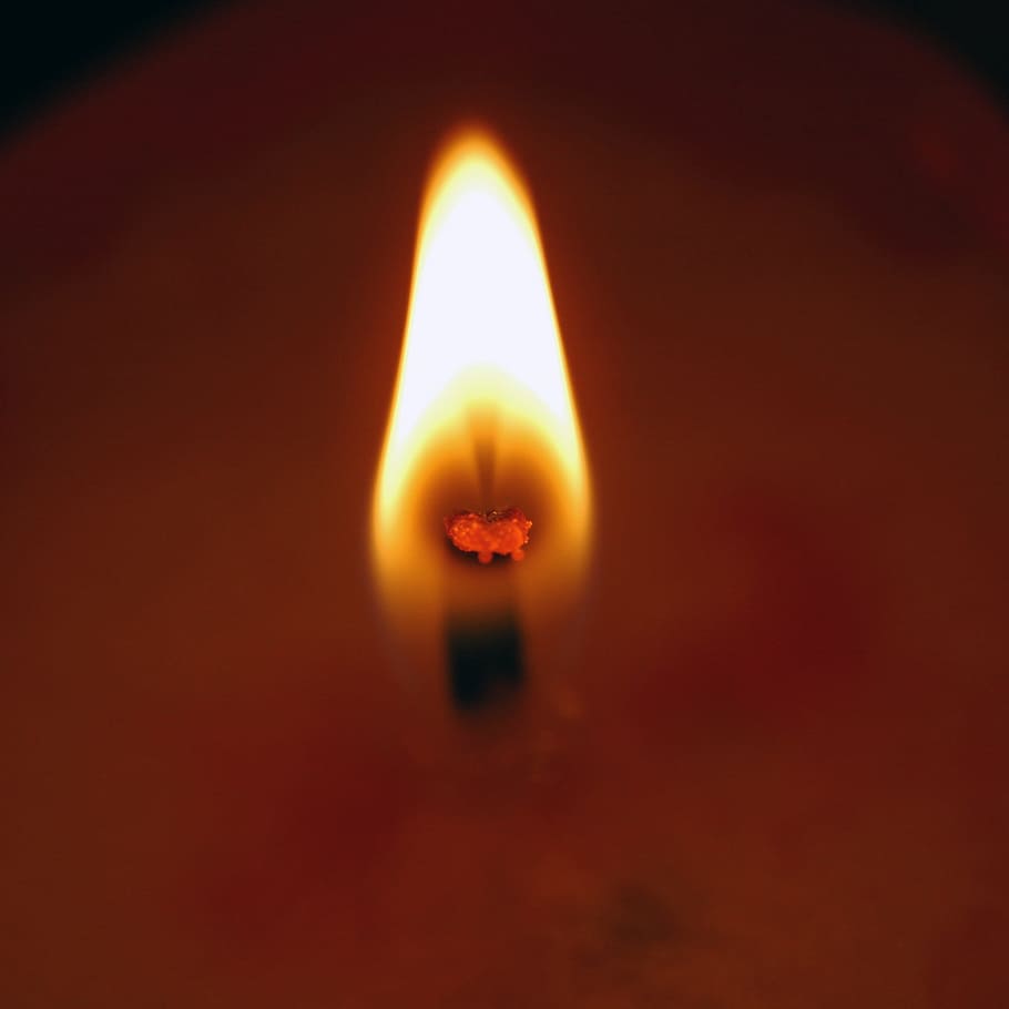 Candle, Flame, Light, Burn, Fire, candlelight, red, kindle, wick, gloss