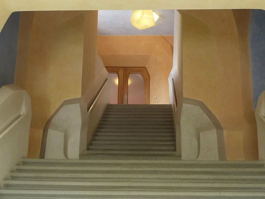 goetheanum, dornach, switzerland, antthroposophie, rudolf steiner, form, staircase, stairs, architecture, building