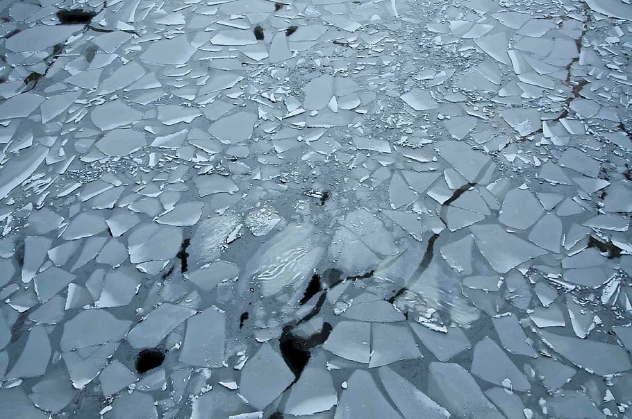 hielo, agua, invierno, frío, poder, bloques de hielo, vidrio - material, resumen, fondos, fractura