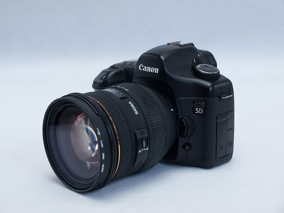 preto, canon eos 5, 5d, branco, superfície, câmera, lente, canon eos 5d, produtos eletrônicos, foto