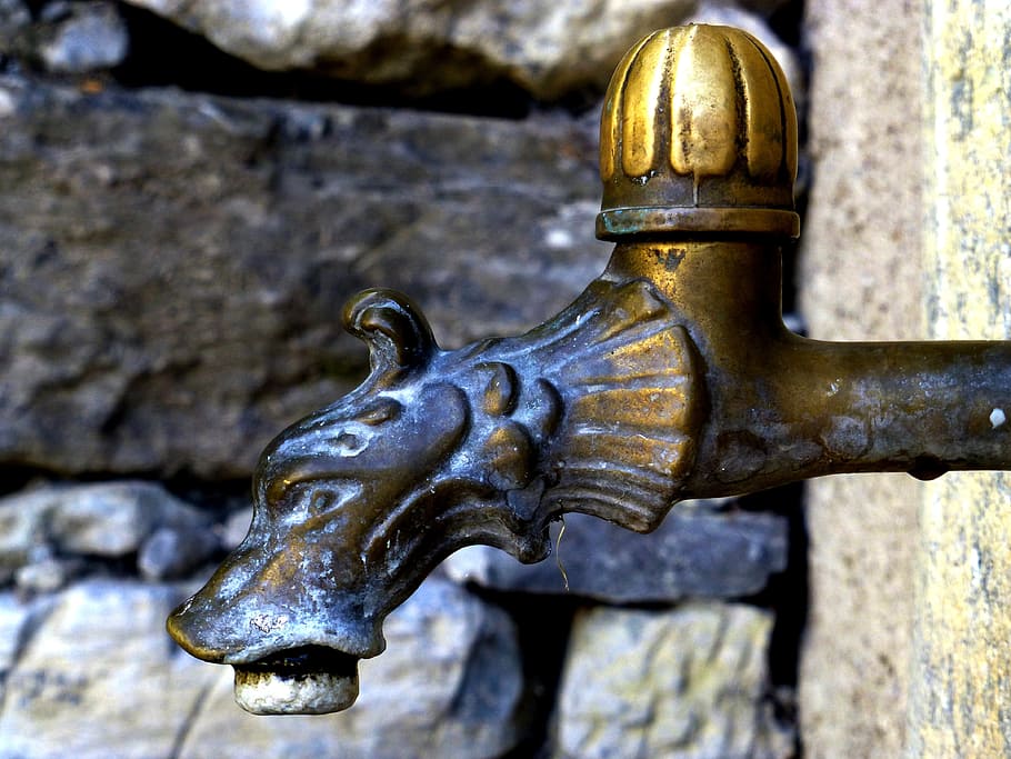 Faucet, Gargoyle, Fountain, Italy, statue, sculpture, history, day, close-up, art and craft